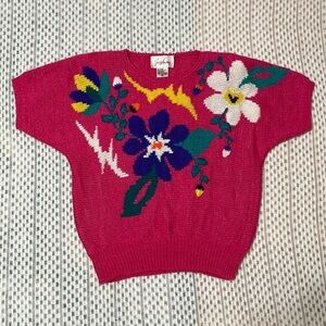 Vintage 80s Jaclyn Smith Knit Pink Sweater
